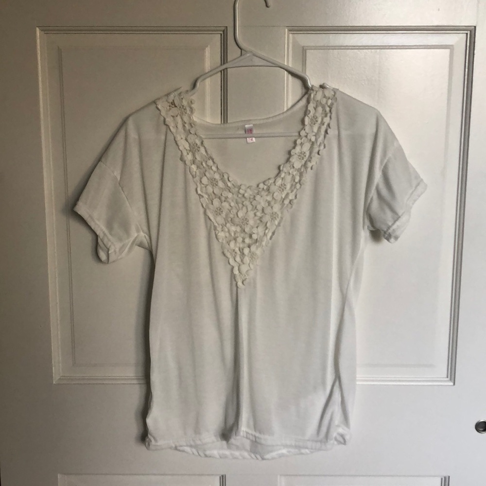 White t-shirt blouse